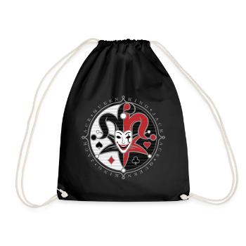 Poker JOKER - Turnbeutel - Schwarz - Vorne