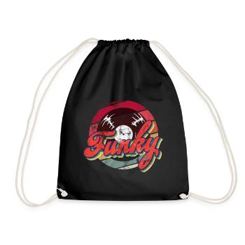 Funky Retro - Turnbeutel - Schwarz - Vorne