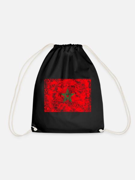Drapeau vintage du Maroc - Sac de sport léger - noir