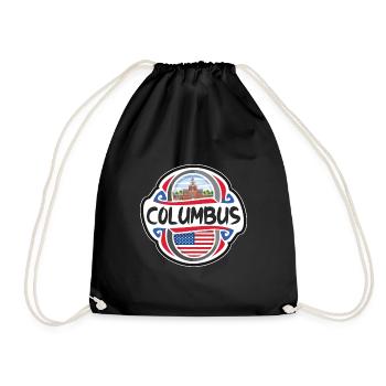 Columbus USA Drapeau des États-Unis Souvenir de voyage Ba - Sac de sport léger - noir - Devant