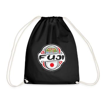 Fuji Japan Flag Badge Souvenir de voyage - Sac de sport léger - noir - Devant