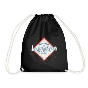 Lautern Kaiserslautern Germany City Font - Drawstring Bag - black - Front