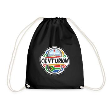 Centurion Afrique du Sud Drapeau Voyage Souvenir Badge - Sac de sport léger - noir - Devant