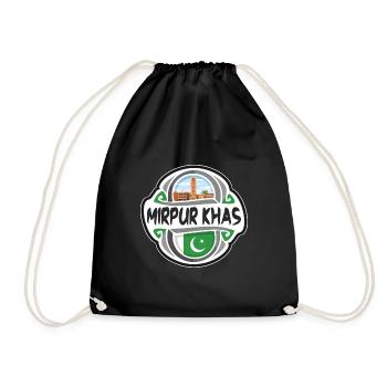Mirpur Khas Pakistan Drapeau Voyage Souvenir Badge St - Sac de sport léger - noir - Devant
