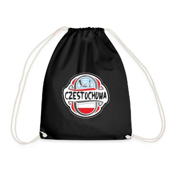 Czestochowa Pologne Drapeau Voyage Souvenir Badge Stam - Sac de sport léger - noir - Devant