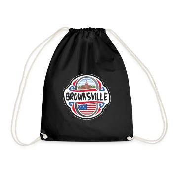 Brownsville USA Drapeau des États-Unis Souvenir de voyage - Sac de sport léger - noir - Devant