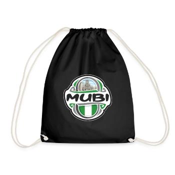 Mubi Nigeria Flagge Abzeichen Reise Souvenir Stempel - Turnbeutel - Schwarz - Vorne
