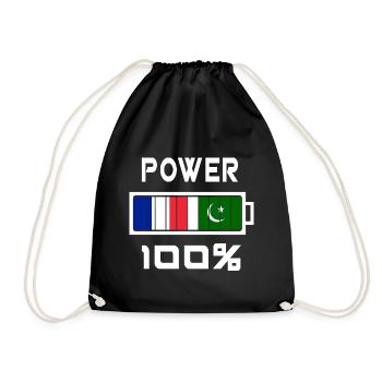 Pakistan and France are in power - Drawstring Bag - black - Front