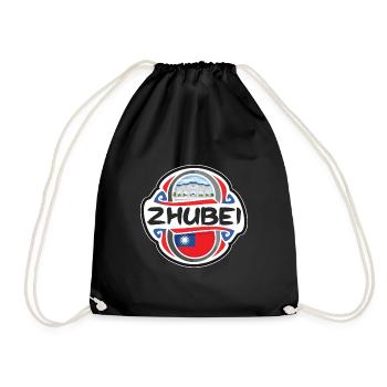 Zhubei Taiwan Flag Badge Souvenir de voyage Timbre souvenir - Sac de sport léger - noir - Devant