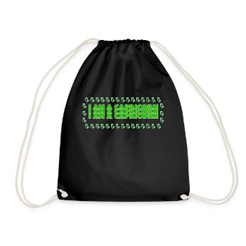 Horoscope Statement Capricorn Heaven Superstition - Drawstring Bag - black - Front