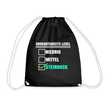 Aberglaube Horoskop Steinbock Tierkreis Statement - Turnbeutel - Schwarz - Vorne