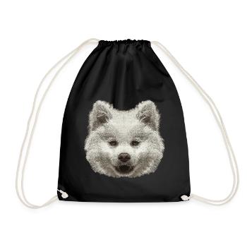 niedliche motive, hundebaby gesicht - Turnbeutel - Schwarz - Vorne