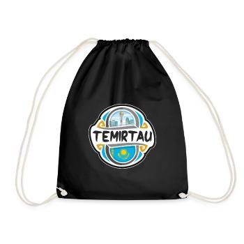 Temirtau Kazakhstan Drapeau Voyage Souvenir Badge Sta - Sac de sport léger - noir - Devant
