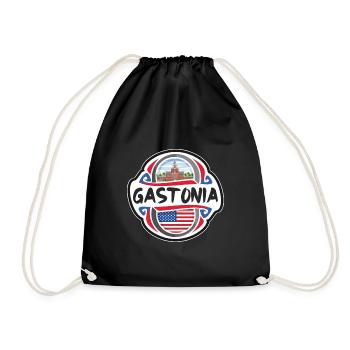 Gastonia USA Drapeau des États-Unis Souvenir de voyage Ba - Sac de sport léger - noir - Devant
