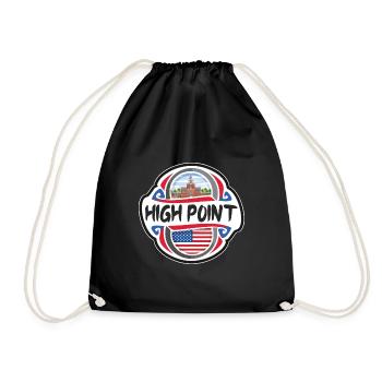 High Point USA Drapeau des États-Unis Souvenir de voyage - Sac de sport léger - noir - Devant