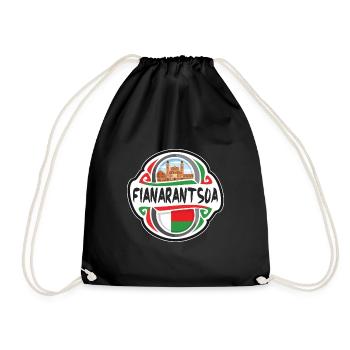 Fianarantsoa Madagascar Drapeau Voyage Souvenir Badge - Sac de sport léger - noir - Devant