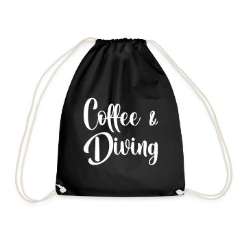 Coffee Diving - Drawstring Bag - black - Front