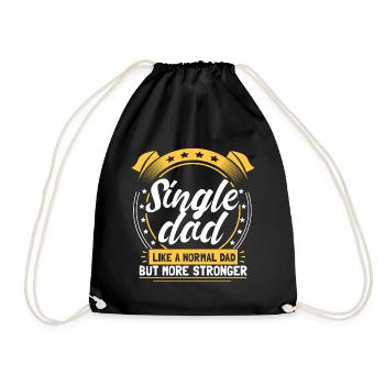 Single Father Dad Children - Drawstring Bag - black - Front