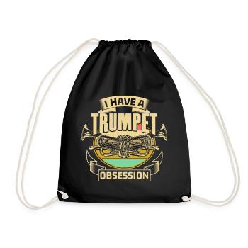 Trumpet Trumpet Player Chapel Gift - Drawstring Bag - black - Front
