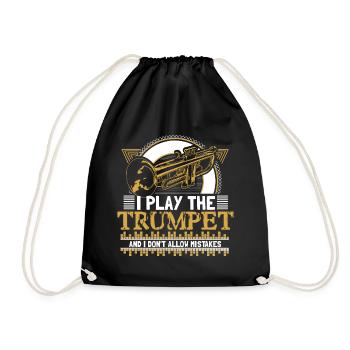 Trompete - Turnbeutel - Schwarz - Vorne