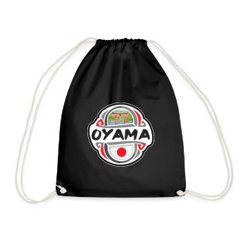 Oyama Japon Drapeau Badge Souvenir de Voyage Timbre - Sac de sport léger - noir - Devant