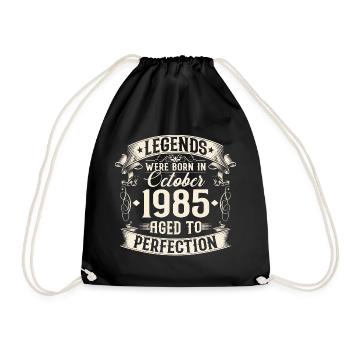 Octobre Né 1985 Légendes Anniversaire - Sac de sport léger - noir - Devant