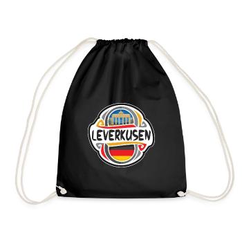 Leverkusen Allemagne Drapeau Voyage Souvenir Badge Stam - Sac de sport léger - noir - Devant