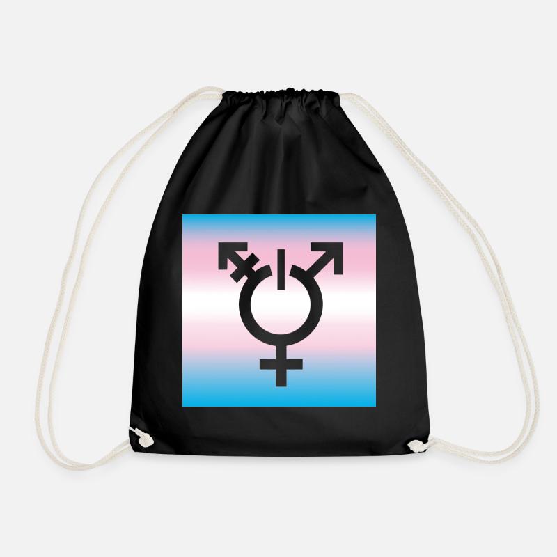 transgender flagge LBGTQ queer symbol toleranz CSD - Turnbeutel - Schwarz