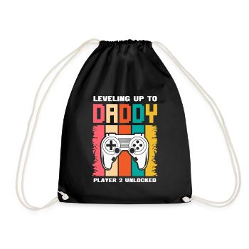 Cadeau de la fête des pères et des fils à la naissance des pères - Sac de sport léger - noir - Devant