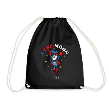To the Moon - Drawstring Bag - black - Front