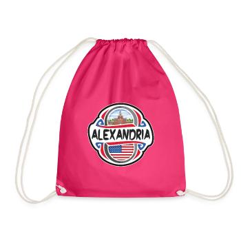 Alexandria USA Flagge Reisesouvenir - Turnbeutel - Fuchsia - Vorne