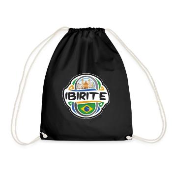 Ibirite Brésil Drapeau Badge Voyage Souvenir Timbre - Sac de sport léger - noir - Devant