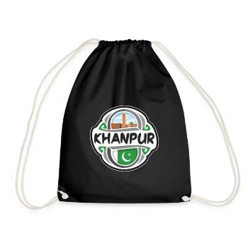 Khanpur Pakistan Drapeau Badge Voyage Souvenir Timbre - Sac de sport léger - noir - Devant