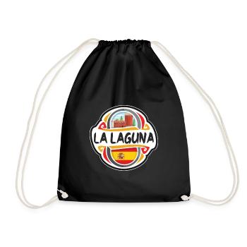 La Laguna Spanien Flagge Abzeichen Reise Souvenir Briefmarke - Turnbeutel - Schwarz - Vorne