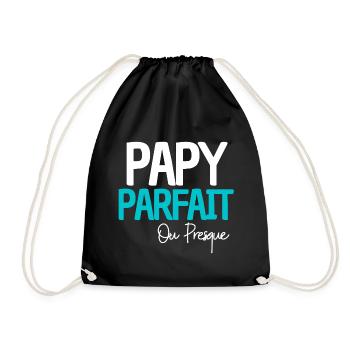 papy parfait ou presque cadeau grand père - Sac de sport léger - noir - Devant