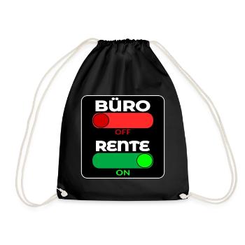 Abschiedsgeschenke für Rentner - RENTE - Turnbeutel - Schwarz - Vorne