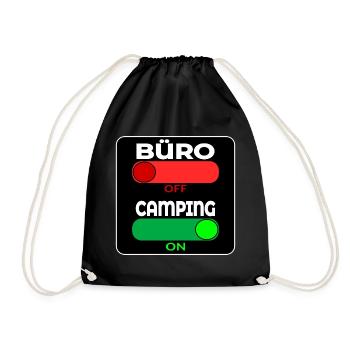 CAMPING SPRÜCHE - Turnbeutel - Schwarz - Vorne