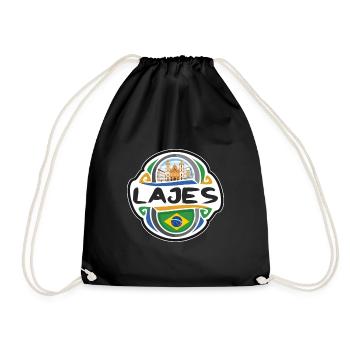 Lajes Brésil Drapeau Badge Voyage Souvenir Timbre - Sac de sport léger - noir - Devant