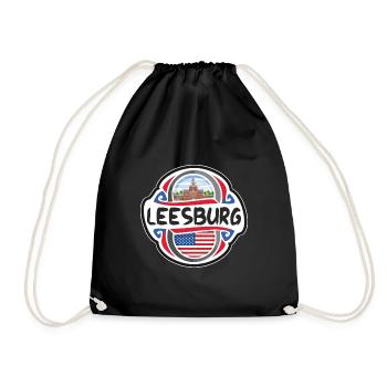 Leesburg ÉTATS-UNIS Drapeau des États-Unis Souvenir de voyage Ba - Sac de sport léger - noir - Devant