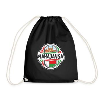 Mahajanga Madagascar Drapeau Voyage Souvenir Badge St - Sac de sport léger - noir - Devant