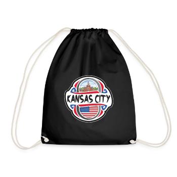 Kansas City États-Unis Drapeau des États-Unis Souvenir de voyage - Sac de sport léger - noir - Devant