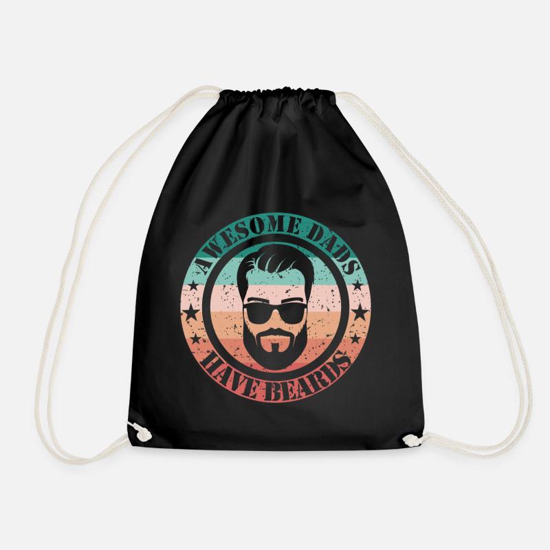 Awesome Dads have beards - Turnbeutel - Schwarz