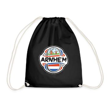 Arnhem Pays-Bas Drapeau Voyage Souvenir Badge Stam - Sac de sport léger - noir - Devant