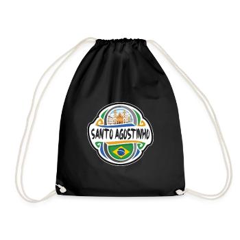 Santo Agostinho Brésil Drapeau Voyage Souvenir Badge - Sac de sport léger - noir - Devant