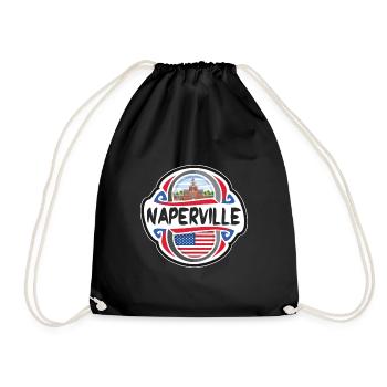 Naperville USA Drapeau des États-Unis Souvenir de voyage - Sac de sport léger - noir - Devant