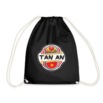 Tan An Vietnam Flag Badge Souvenir de Voyage - Sac de sport léger - noir - Devant