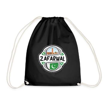 Zafarwal Pakistan Drapeau Badge Souvenir de Voyage Timbre - Sac de sport léger - noir - Devant