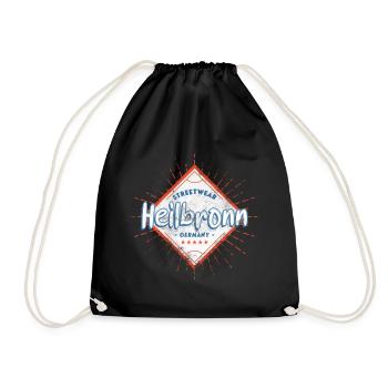 Heilbronn Germany City Skyline Home Love - Drawstring Bag - black - Front