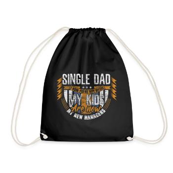 Père célibataire Papa Parents Idée cadeau - Sac de sport léger - noir - Devant