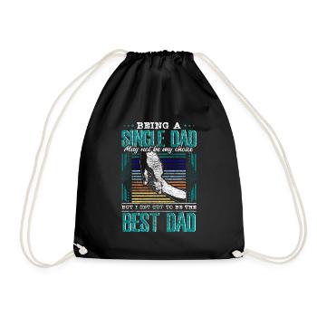 Cadeau père fille monoparental - Sac de sport léger - noir - Devant
